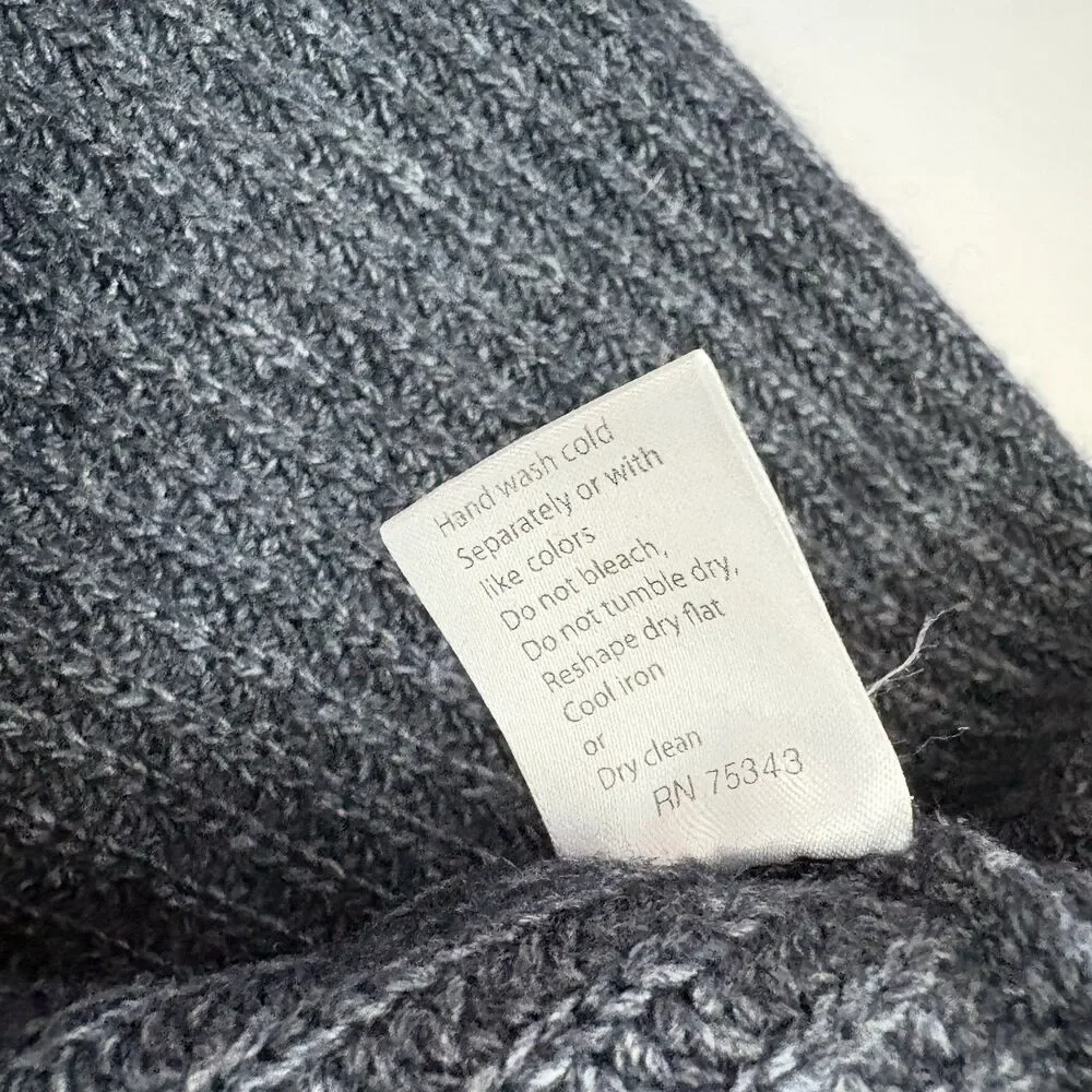 Bartolini Womens‎ Mock Neck Sweater Blue Gray Cashmere Wool Blend Italy Small